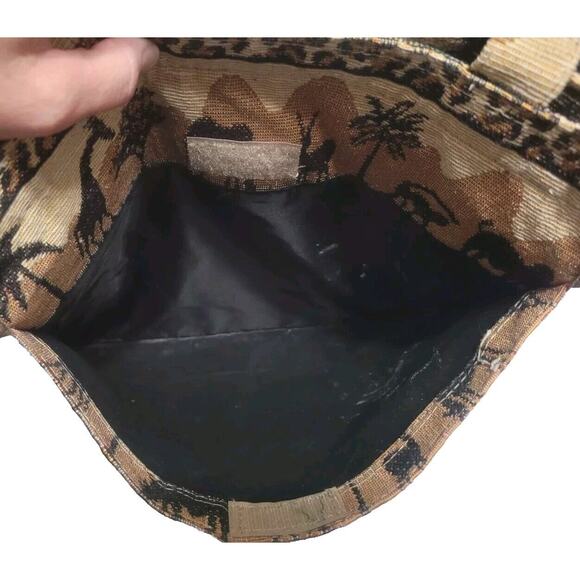 JADE African Safari Print Tapestry Tote Shoulder Bag W/ Coin Bag Shopping Travel - Picture 11 of 13